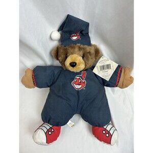 Cleveland Indians MLB Teddy Bedtime Bear Chief Wahoo Vintage 1999 Good Stuff
